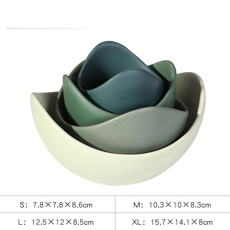 Ceramic lotus bowl